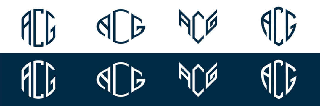ACG letter logo set design