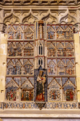 Saint Thecla’s cathedral, Tarragona, Spain. Chapel of Saint Mary, or Tailors’ chapel. Detail of...