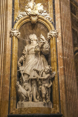 Obraz premium Saint Thecla’s cathedral, Tarragona, Spain. Chapel of Saint Thecla, patron saint of Tarragona. Cardinal virtue : Justice