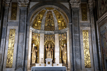 Saint Thecla’s cathedral, Tarragona, Spain. Chapel of martyr Saint Fructuosus, 17th century.
