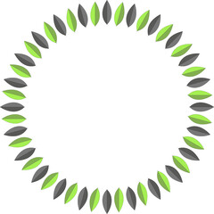 round frame made of leaves