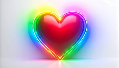 Abstract colorful heart illustration: a vibrant, romantic symbol of love and passion, perfect for Valentine's Day celebrations
