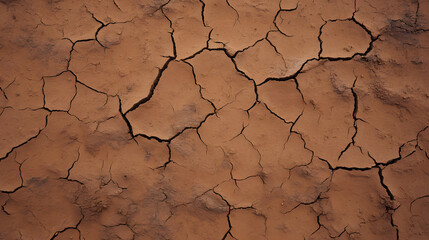 Cracked dry desert ground with deep fissures and rough texture, symbolizing drought and vanishing stability in arid environment. earth appears parched and fragile