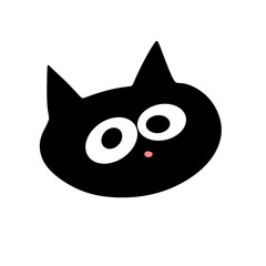 검은 고양이 얼굴