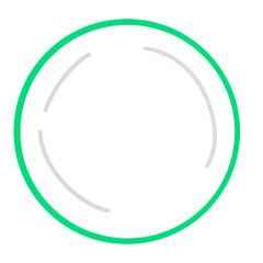 초록 테투리의 둥근 접시