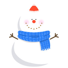 목도리를 한 귀여운 눈사람