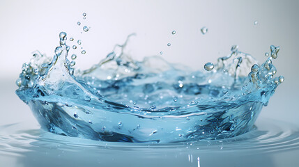 Dynamic Blue Water Splashes A Symphony of Liquid Motion isolated on transparent background
Description: