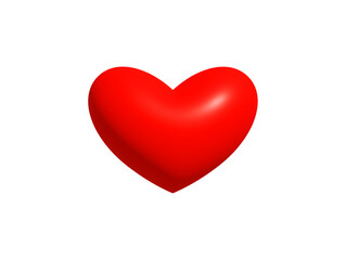 Romantic 3D Red Heart Symbol for Valentines Day, greeting card, love message, romantic chat, digital sticker, wedding decoration, anniversary gift design, and emotional icon. Vector Illustration.