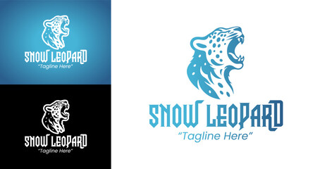 Bold Snow Leopard Logo for Digital and Print Branding Solutions