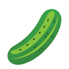 A green cucumber isolated on white