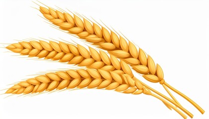 Golden Wheat Ears Illustration, Agriculture, Harvest ,grain,wheat
