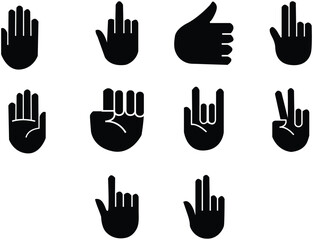 Fototapeta premium set of hand gestures
