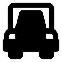 transportation solid icon set