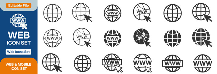 Website Icon. Vector WWW icon