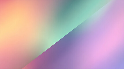 pastel diagonal gradient background with blend of peach, mint and lavender, 