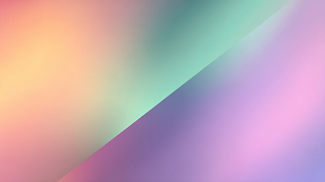 pastel diagonal gradient background with blend of peach, mint and lavender, 