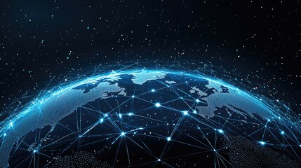 Global network interconnectedness depicted on a digital earth.