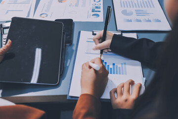 Business Documents, Auditor businesswoman checking searching document legal prepare paperwork or report for analysis TAX time,accountant Documents data contract partner deal in workplace office