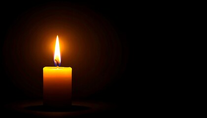 Burning candle in dark. (1)