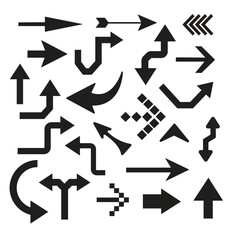 Red arrow collection: vector web design element for business up and down direction illustration