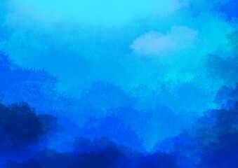 Colorful blue cloudy textured background wallpaper design 