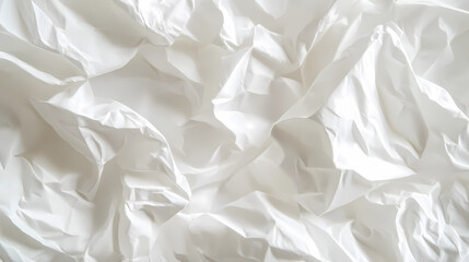 Obraz premium Textured White Paper Abstract Background of Crumpled Surface isolated on transparent background