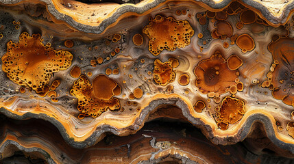 Decomposed forest wood close-up with moss, decay, and fungal growth--textured and raw.