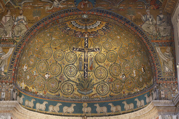 St Clemente basilica, Rome, Italy. 12th century apse mosaics