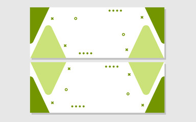 Two abstract green and white banners.