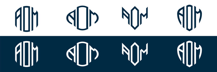 ADM letter logo set design