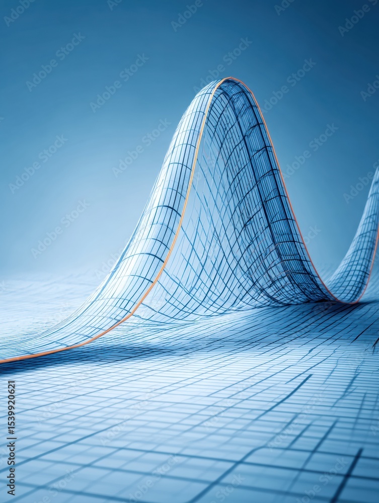 Poster stress curve rising sharply over a faded grid background illustrating increasing levels of tension i