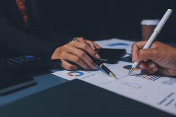 Business Documents, Auditor businesswoman checking searching document legal prepare paperwork or...