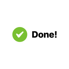 Done button. check vector icon set. check list button icon vector illustration	