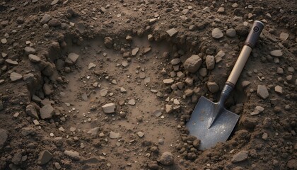 Shovel in soil