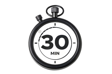 30 Minute Stopwatch Timer, Black and Gold, Closeup