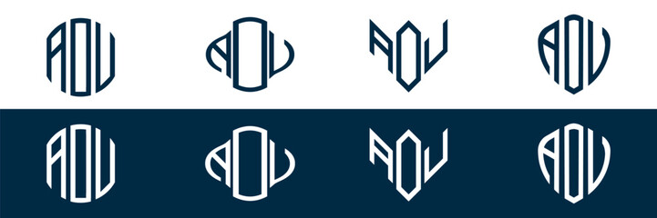 ADV letter logo set design