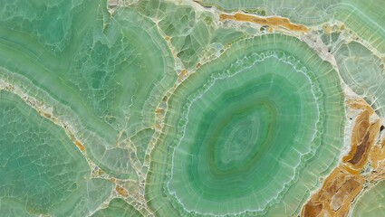 Striking Abstract Patterns in Green Onyx Stone