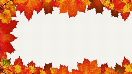 Fototapeta premium autumn leaves frame