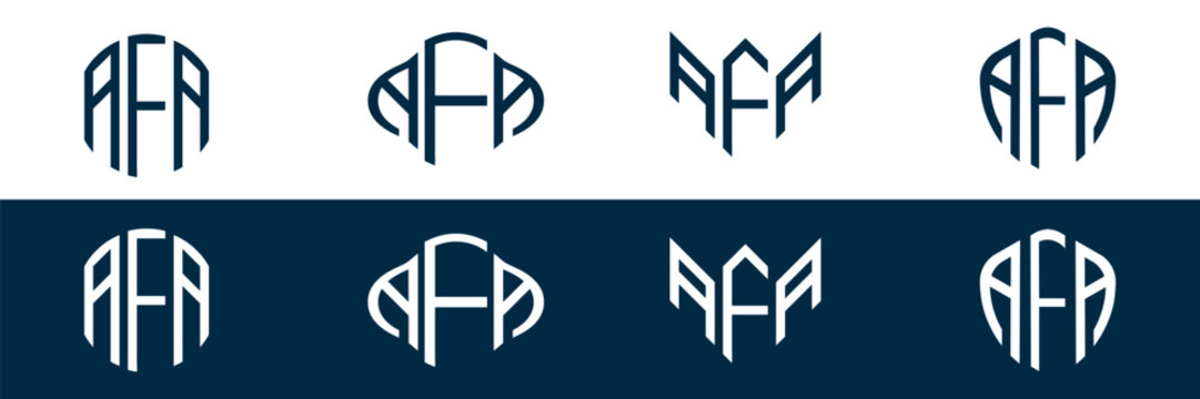 AFA letter logo set design
