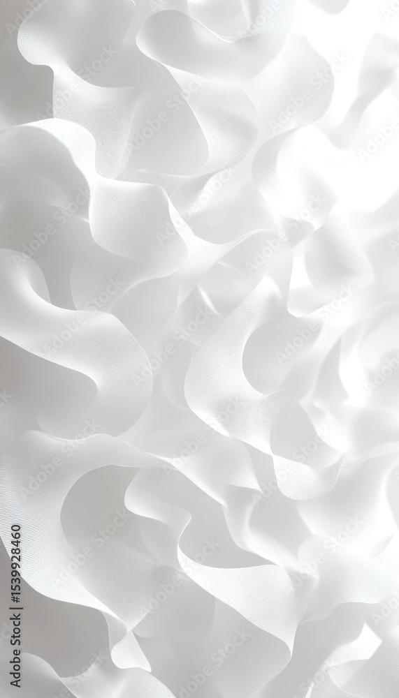 Poster monochromatic ethereal forms in abstract presentation with textures suggesting organic shapes