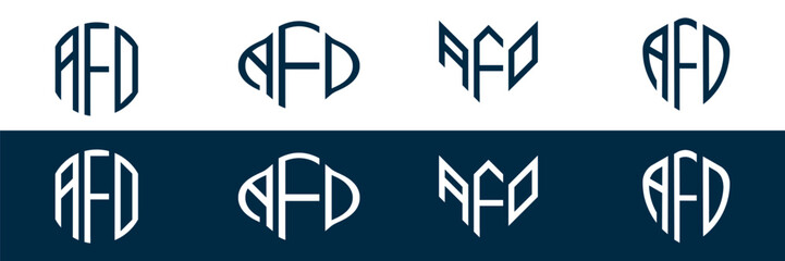 AFD letter logo set design