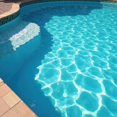 Azure pool, subtle wavelets create seamless texture , water background, seamless pattern