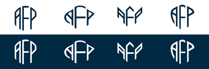 AFP letter logo set design