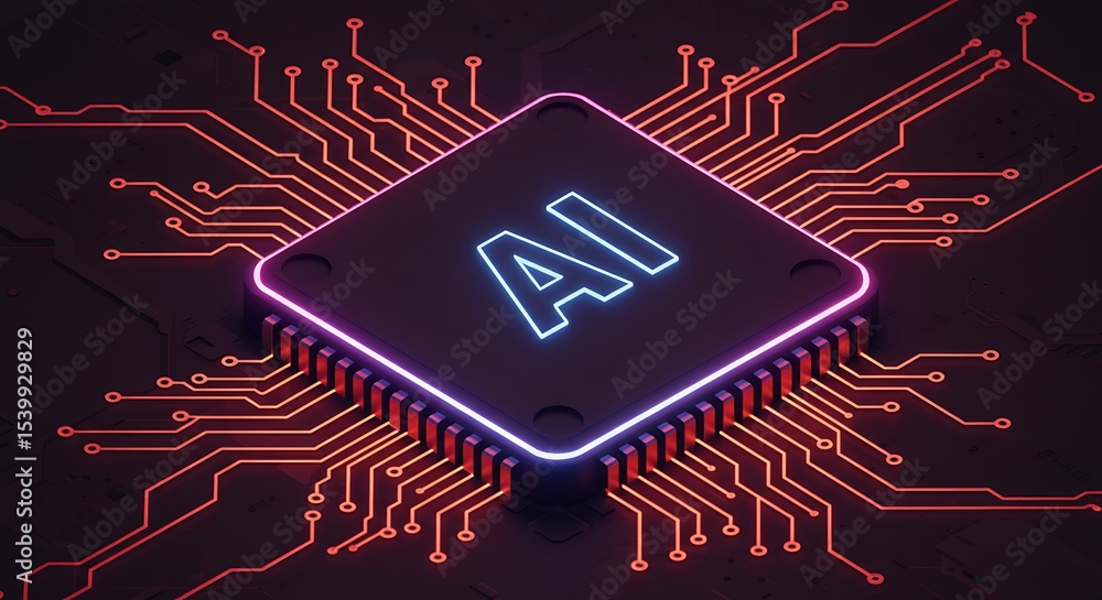 Aufkleber ai chip exploring the future of artificial intelligence and technological advancement
