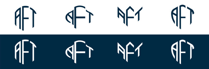 AFT letter logo set design