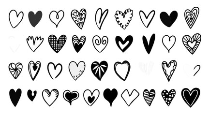 Minimalist Heart Doodles.eps