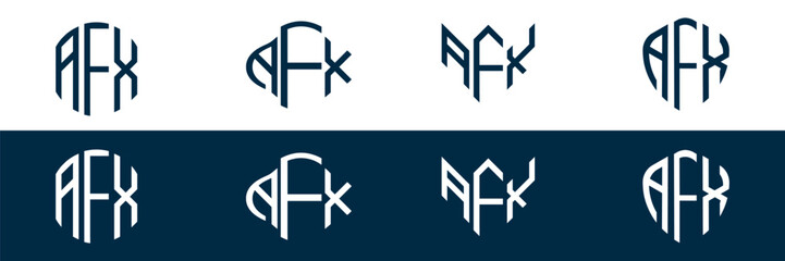 AFX letter logo set design