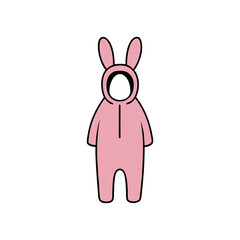 Soft Pink Baby Romper Vector Illustration with Heart Design for Infant Apparel