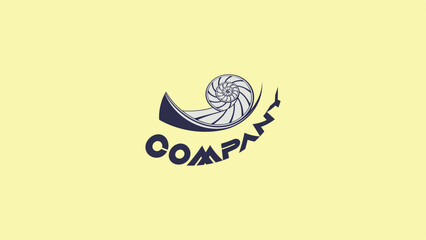 Spiral wave logo for marine-themed tech company