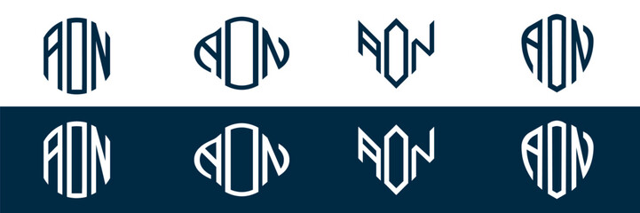 AON letter logo set design